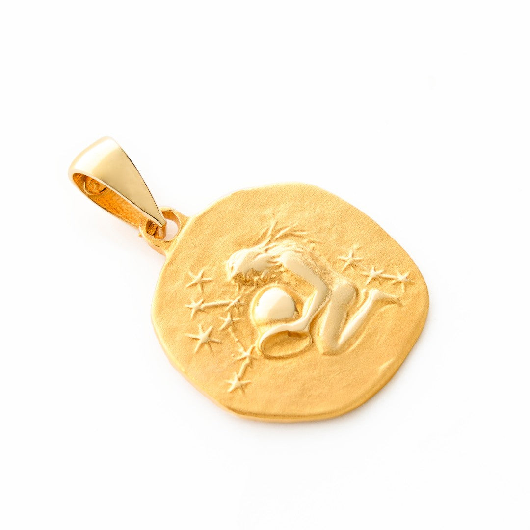 14K Gold Aquarius Charm