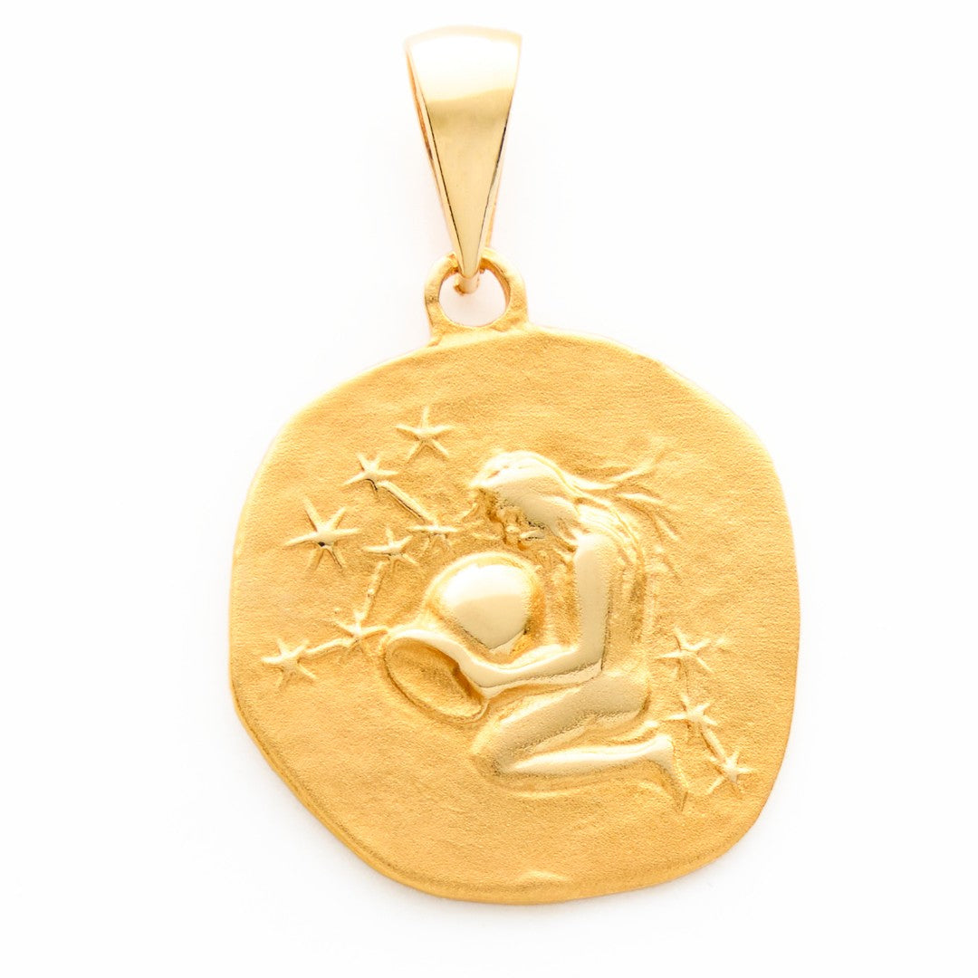 14K Gold Aquarius Charm