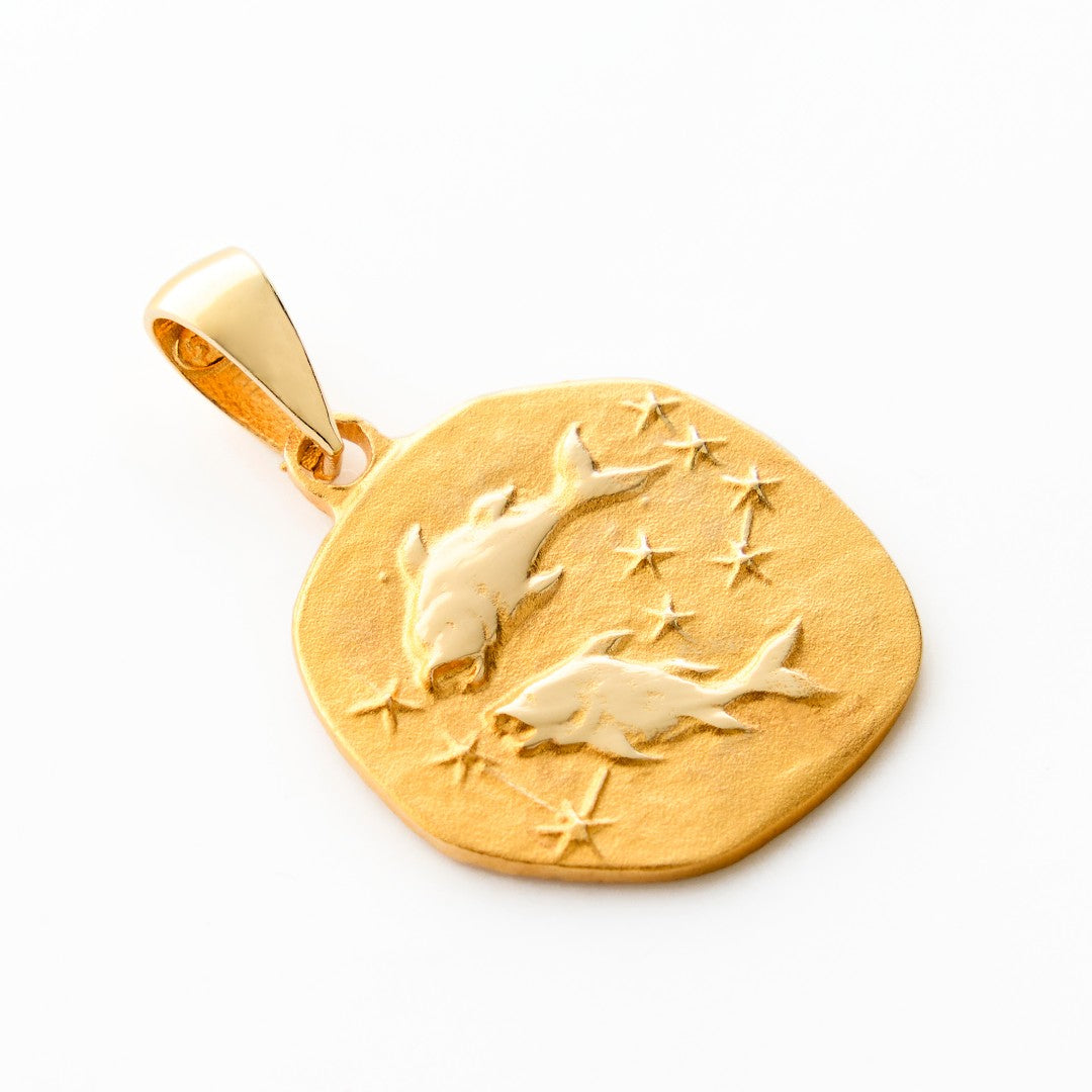 14K Gold Pisces Charm