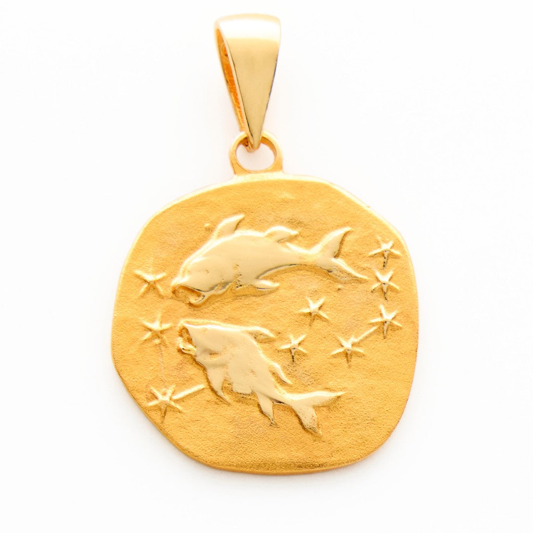 14K Gold Pisces Charm