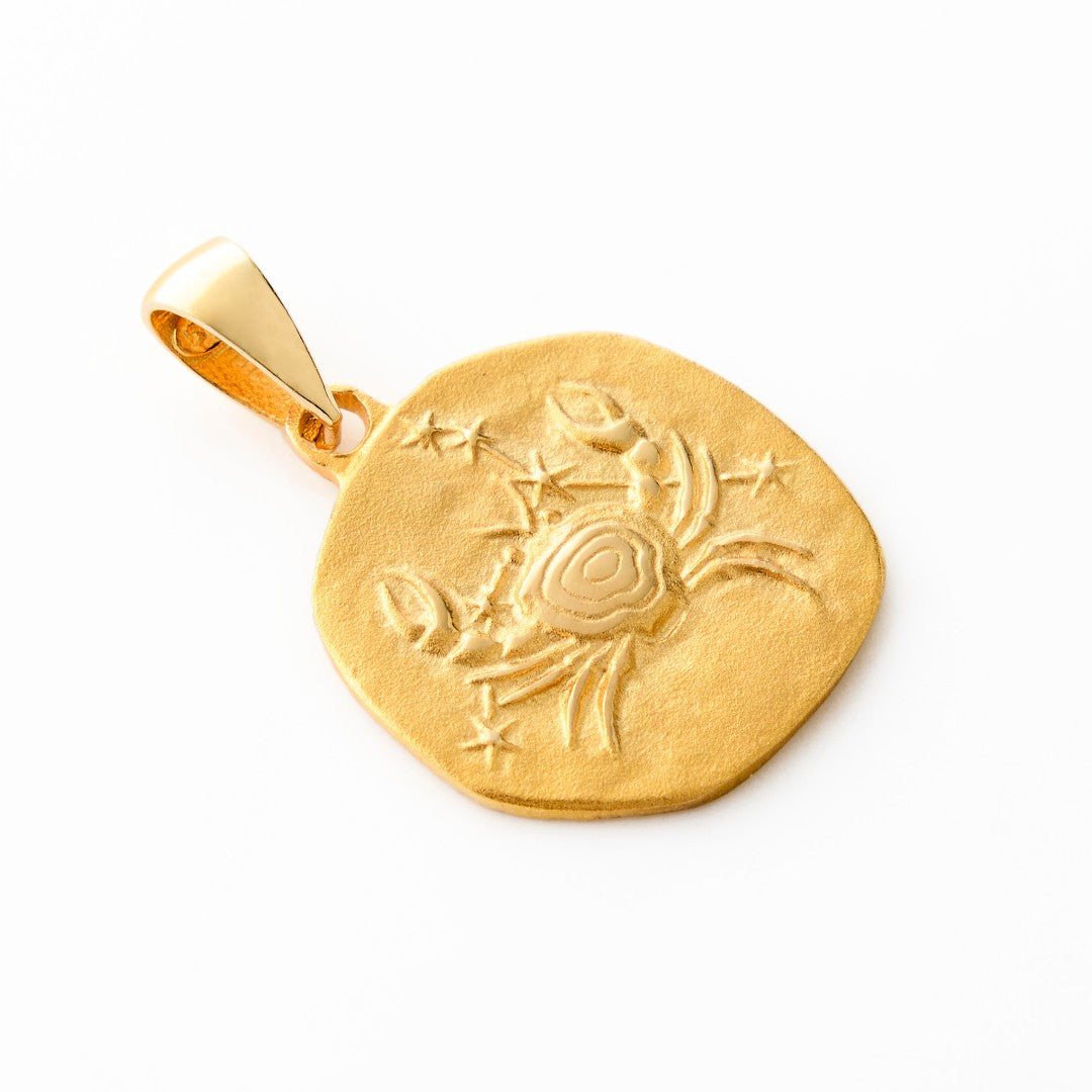 14K Gold Cancer Charm