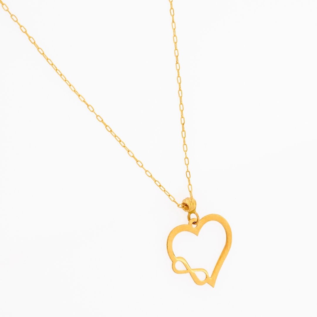 14K Gold Infinity Heart Necklace