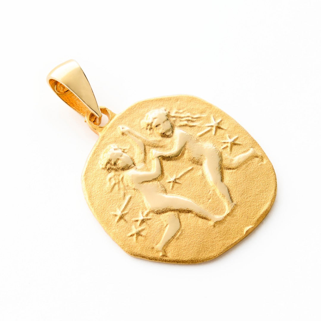 14K Gold Gemini Charm