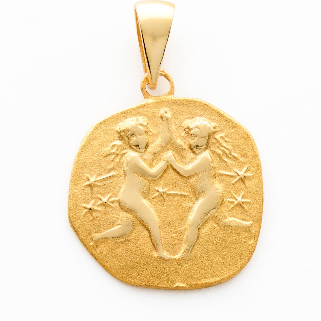 14K Gold Gemini Charm