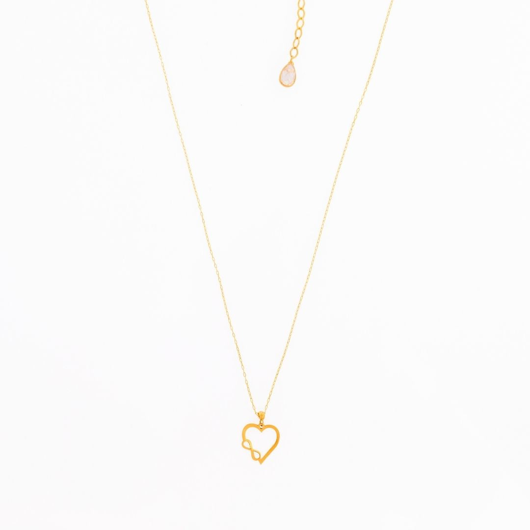 14K Gold Infinity Heart Necklace