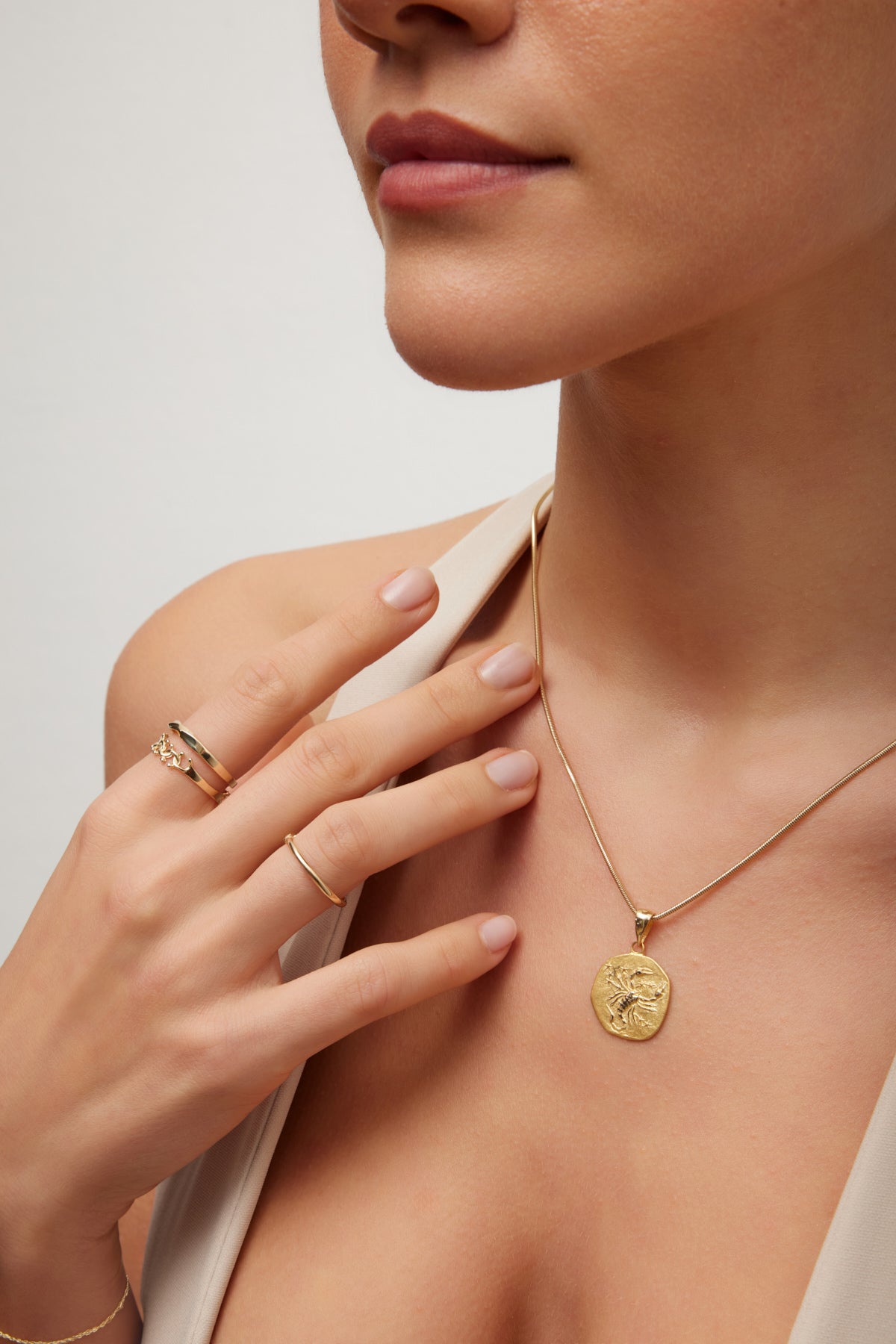 14K Gold Cancer Charm