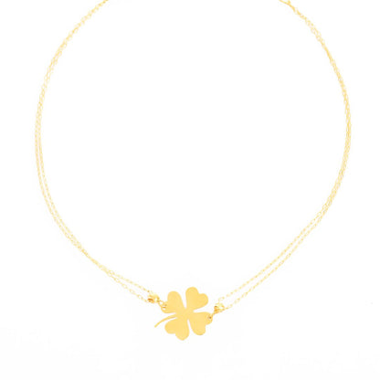 14K Gold Clover Bracelet