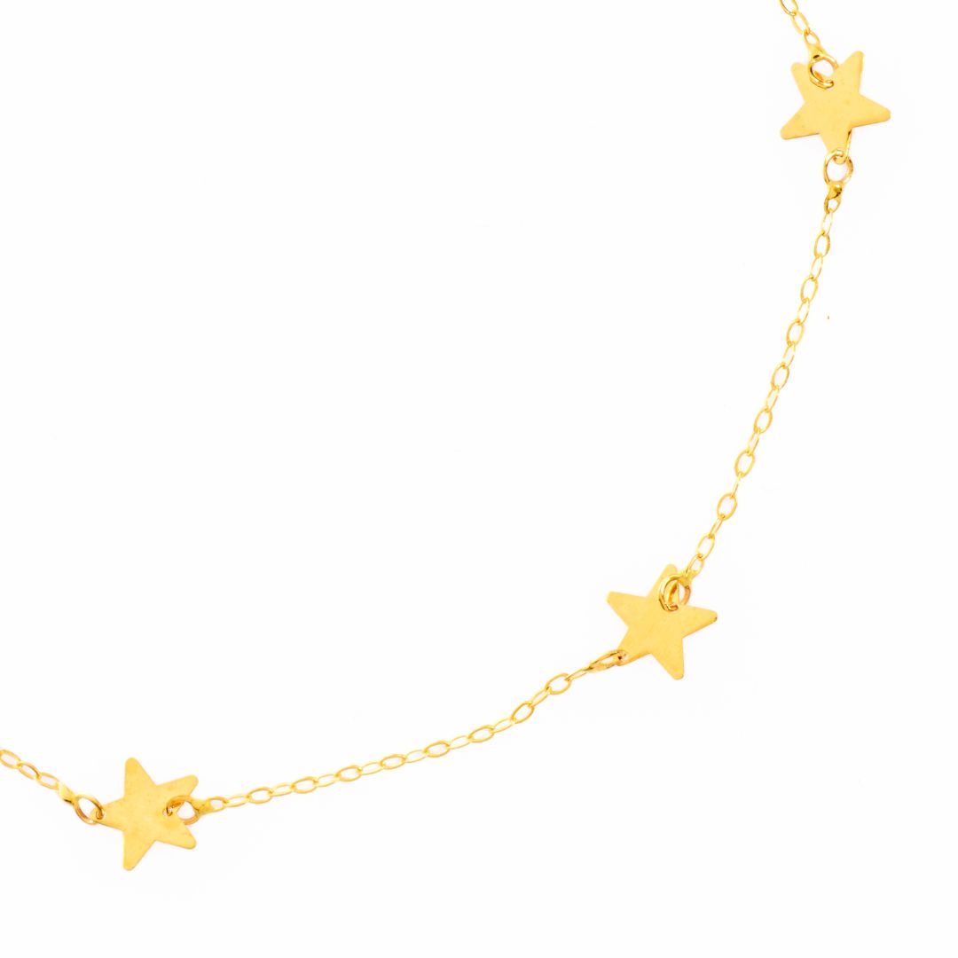 14K Gold Star Bracelet