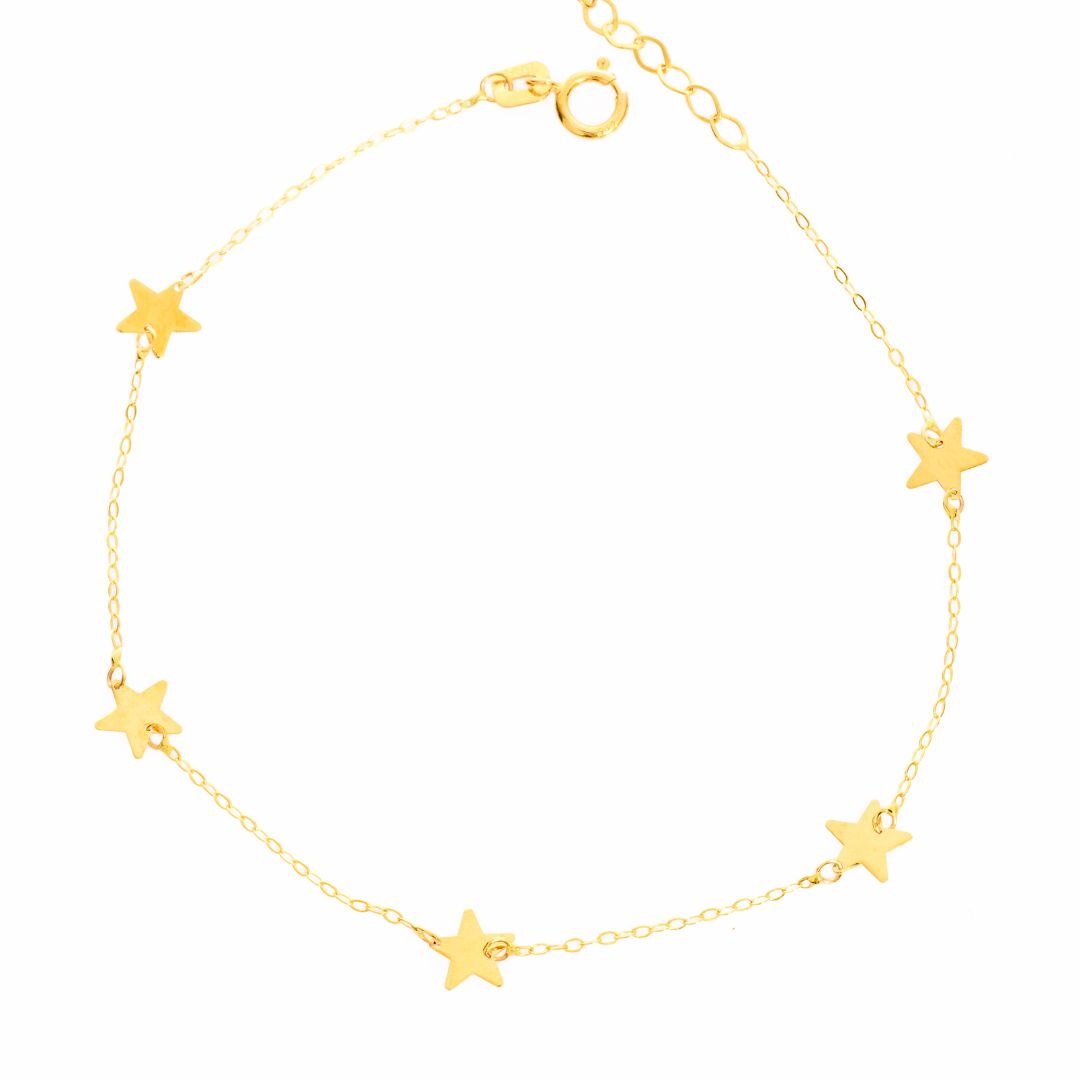 14K Gold Star Bracelet