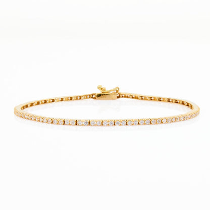 14K Gold Tennis Bangle Bracelet