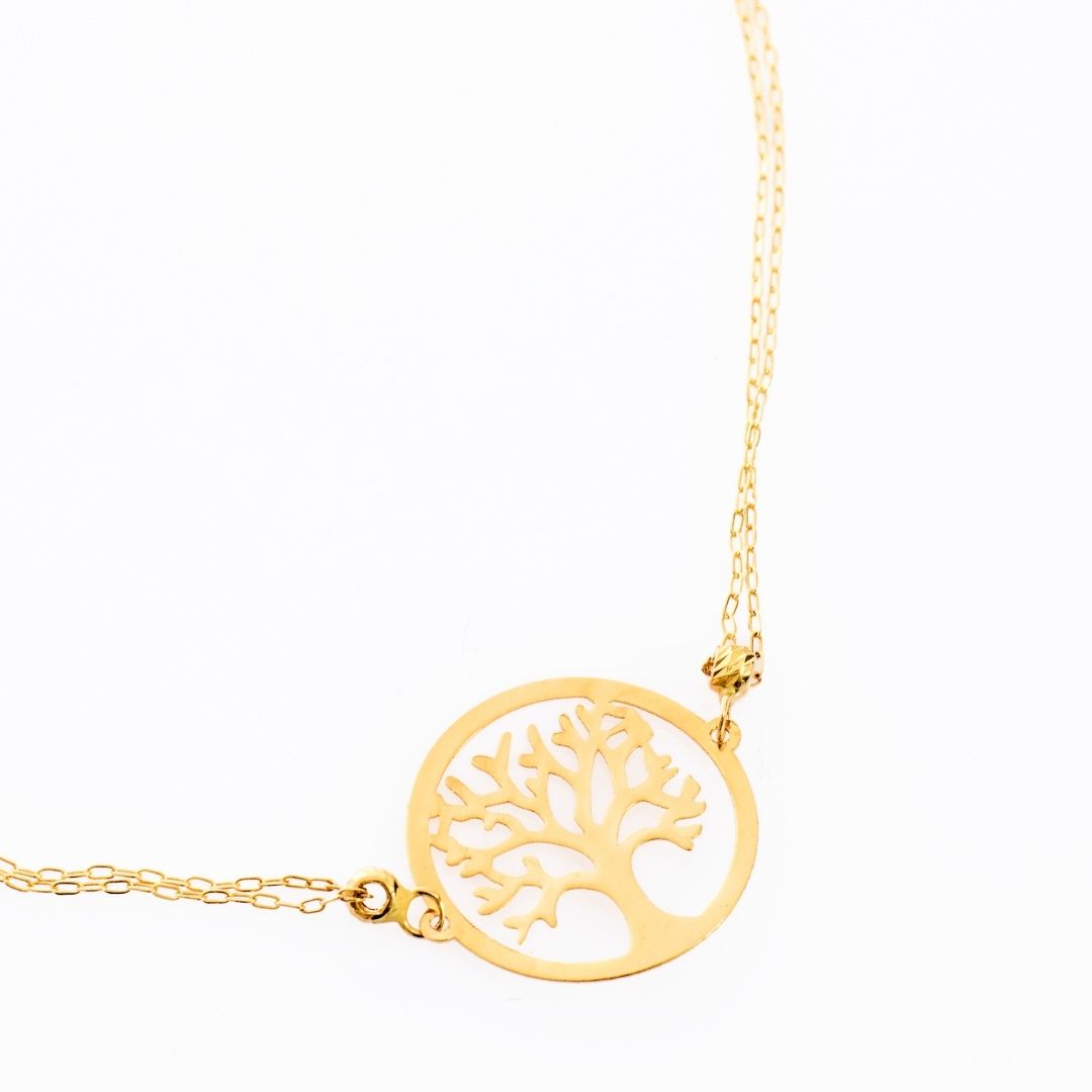 14K Gold Tree Bracelet