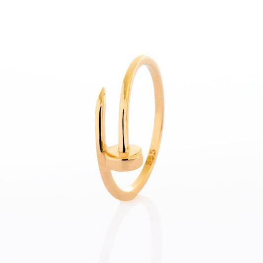 14K Gold Nail Ring