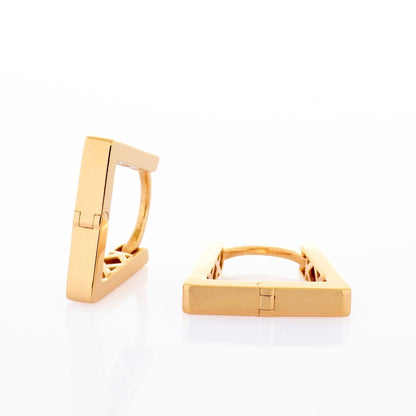 14K Gold Paper Clip Earrings