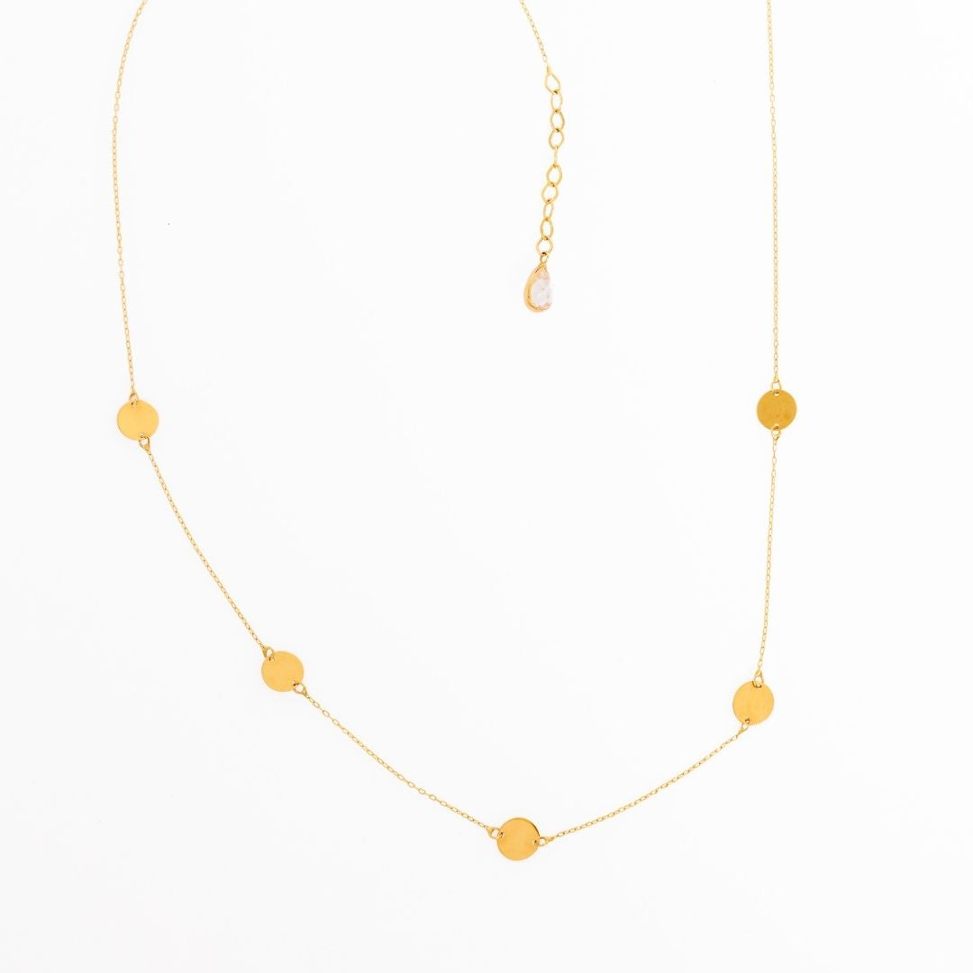 14K Gold Circle Necklace