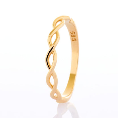 14K Gold Spiral Ring