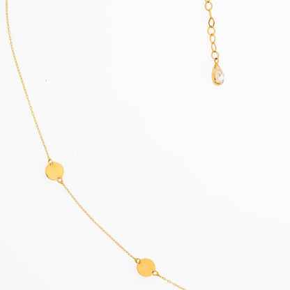 14K Gold Circle Necklace