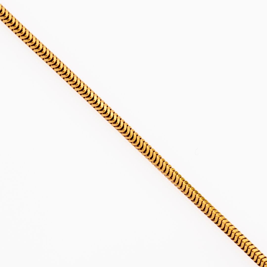 14K Gold Herringbone Chain Necklace