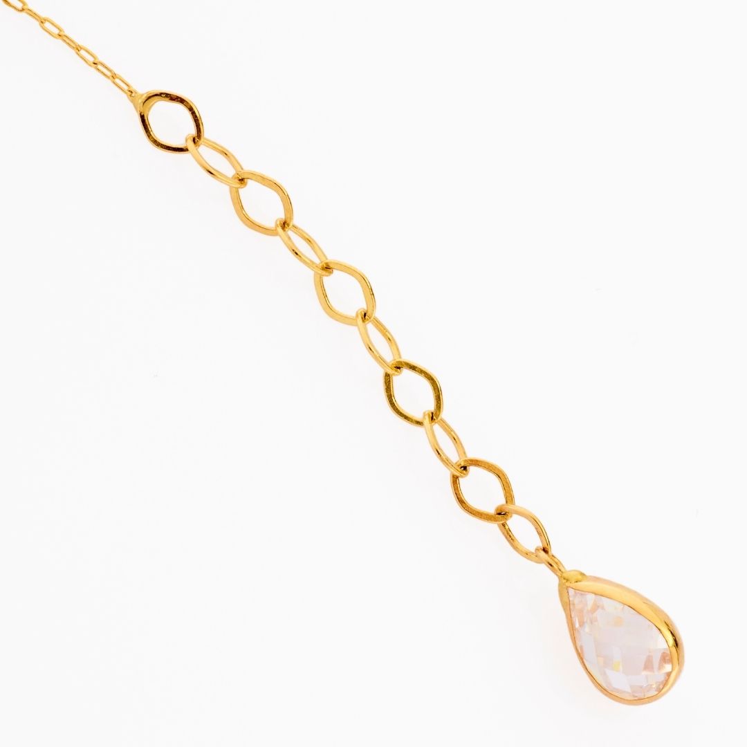 14K Gold Square Necklace