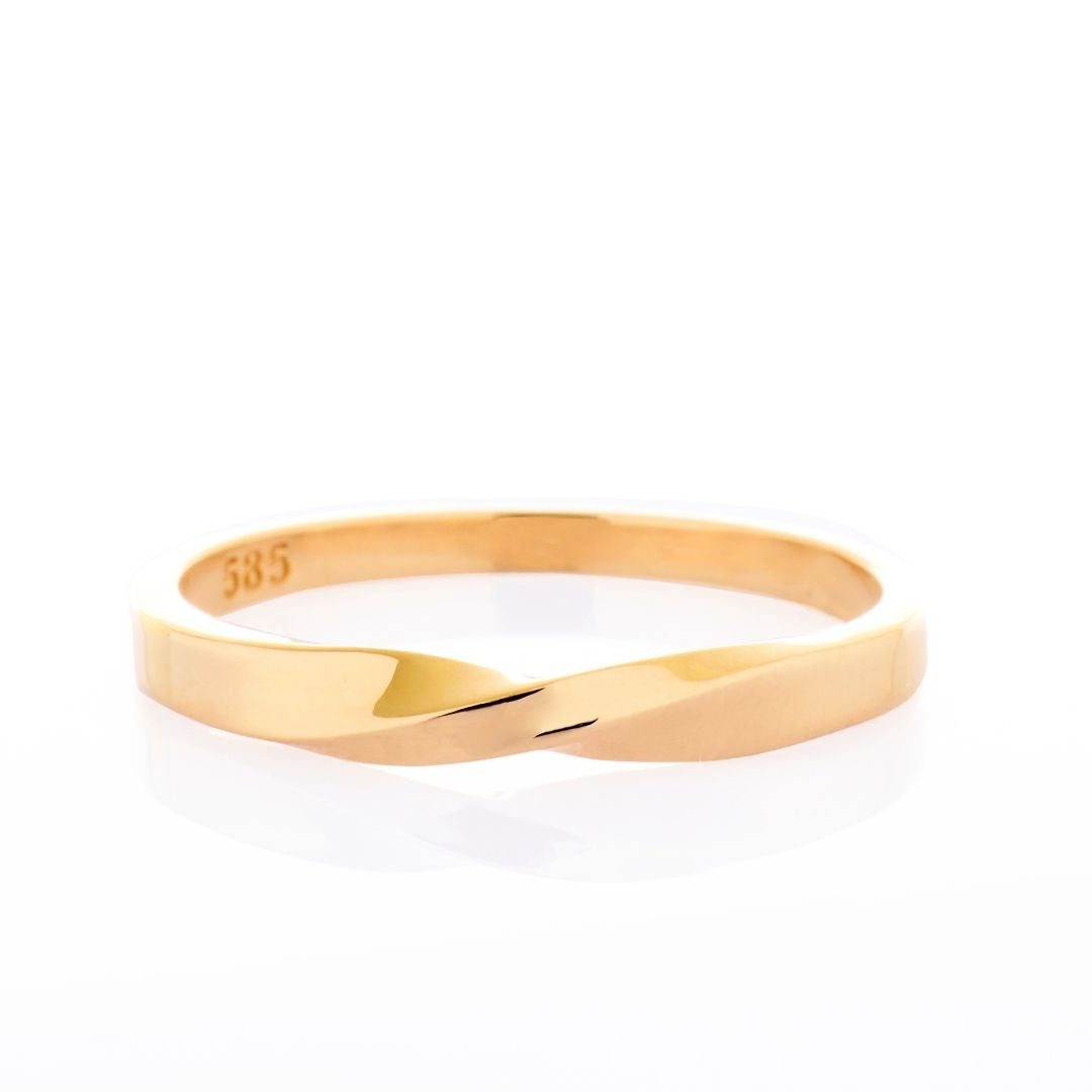 14K Gold Elegant Infinity Ring