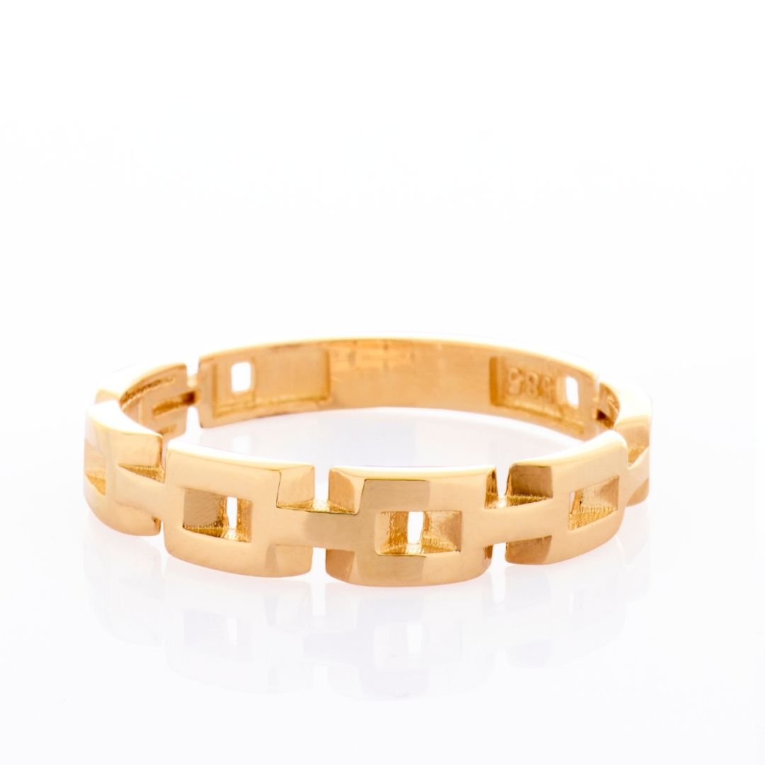 14K Gold Cuban Link Ring