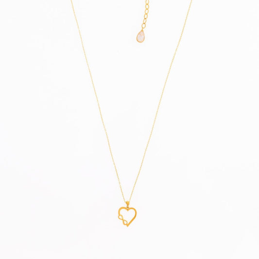 14K Gold  Infinity Heart Necklace