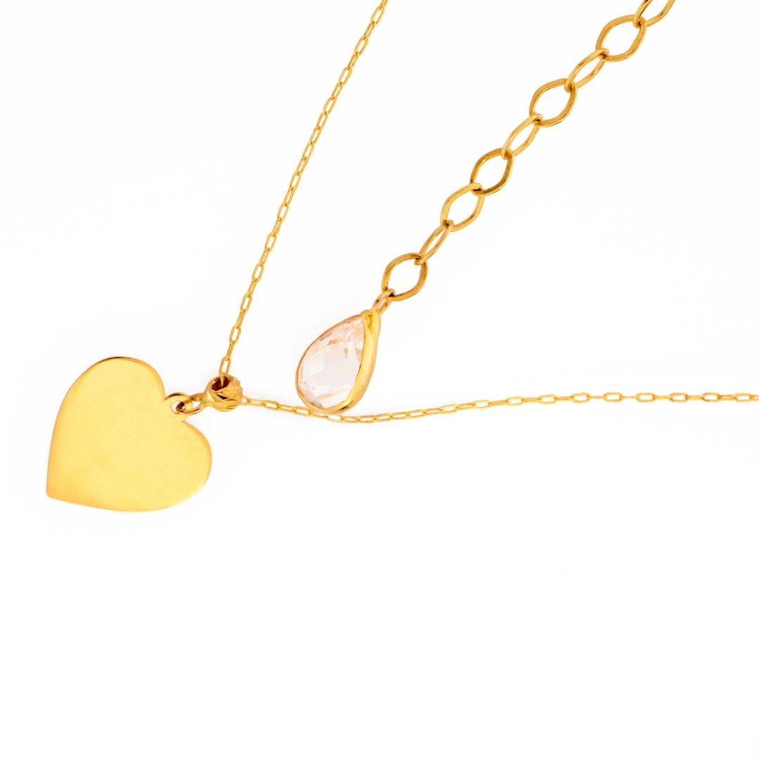 14K Gold Heart Necklace