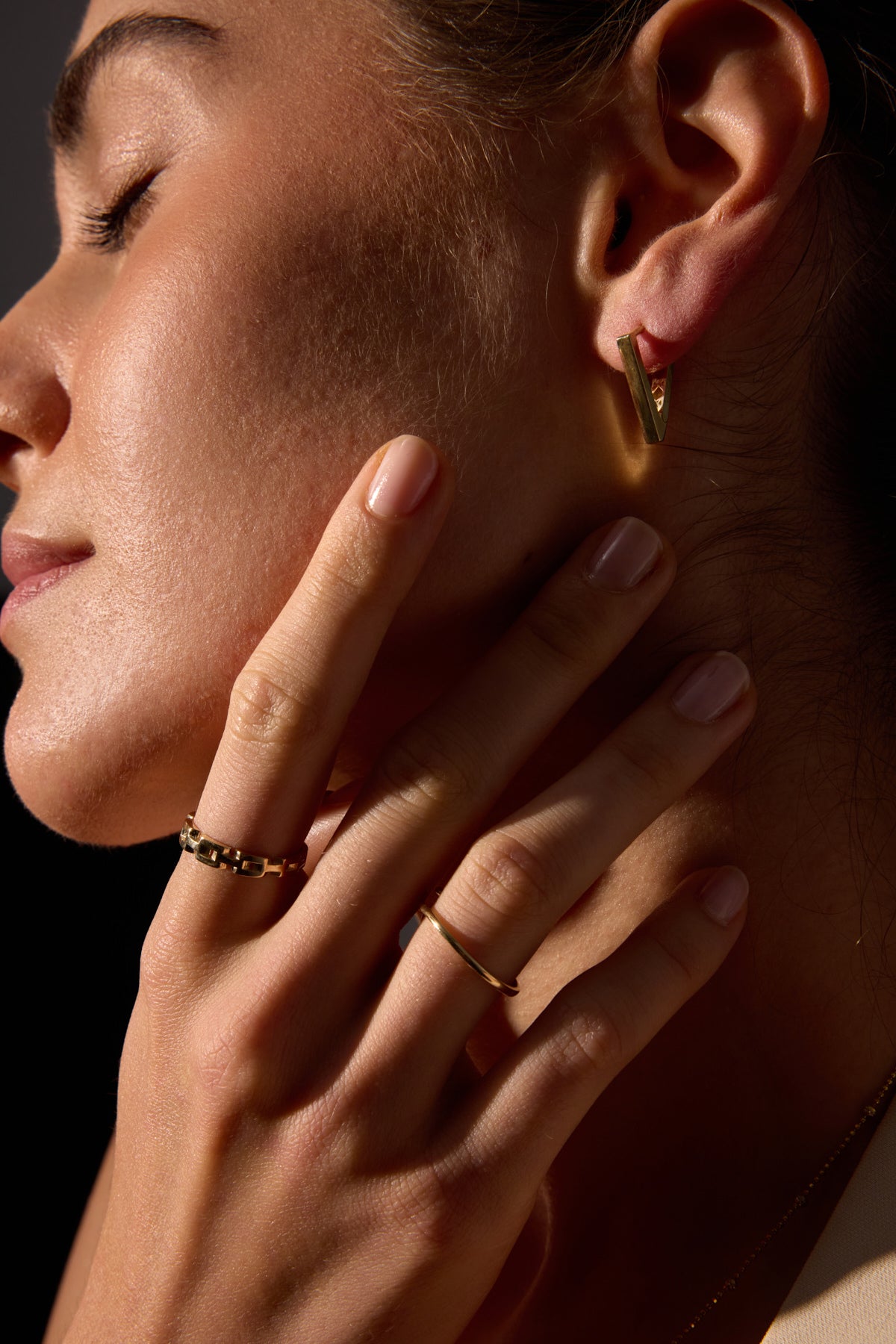 14K Geometric Earrings