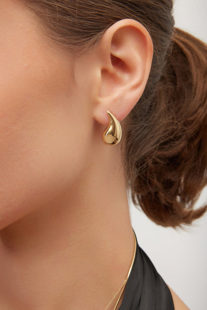 14K Gold Rain Drop Earrings